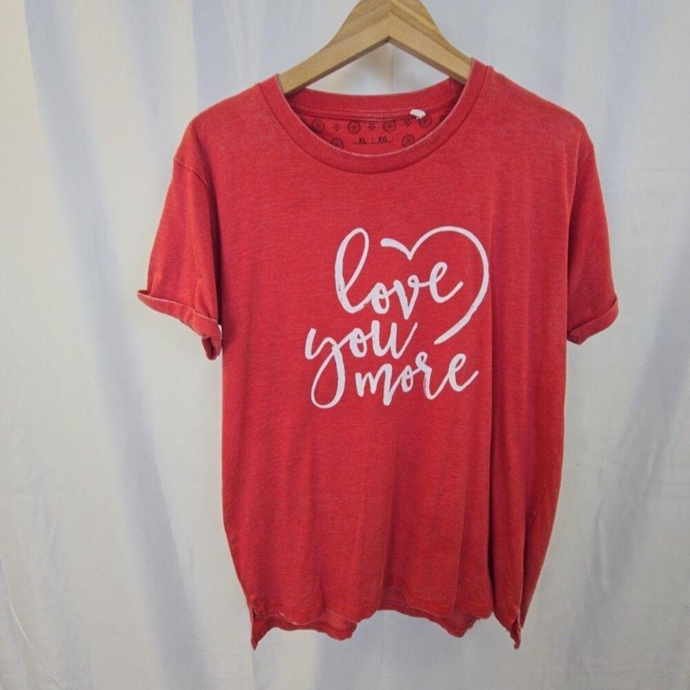 Royce Shirt Womens XL Red Love You More Heart Valentines Day Graphic Tee Top